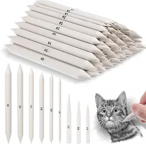 108 PCS Blending Stumps and Tortillions Blending Sticks Oil Pastel Blending Pencil Soft Paper Felts Sketch Shading Pencils Colored Pencil Blender for Artists and Students Drawing Supplies (9 Sizes)