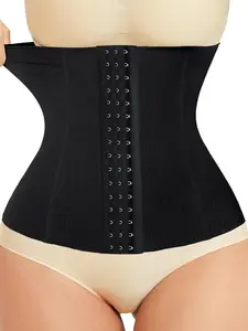 Women's Plus Size Shapewear Waist Belt, High Elasticity Fabric, Soft Comfortable Breathable, Adjustable Front Buckle, All Seasons Wear