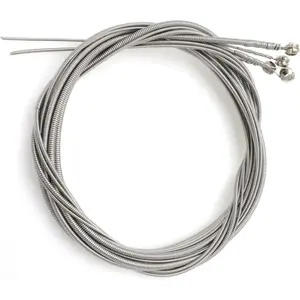Stainless Steel 4 String Bass Guitar Strings, Electric Bass 4 Strings Replacement Set with Small Ball Ends, Compatible with Acoustic Bass, 4 String Bass Instrument Accessories