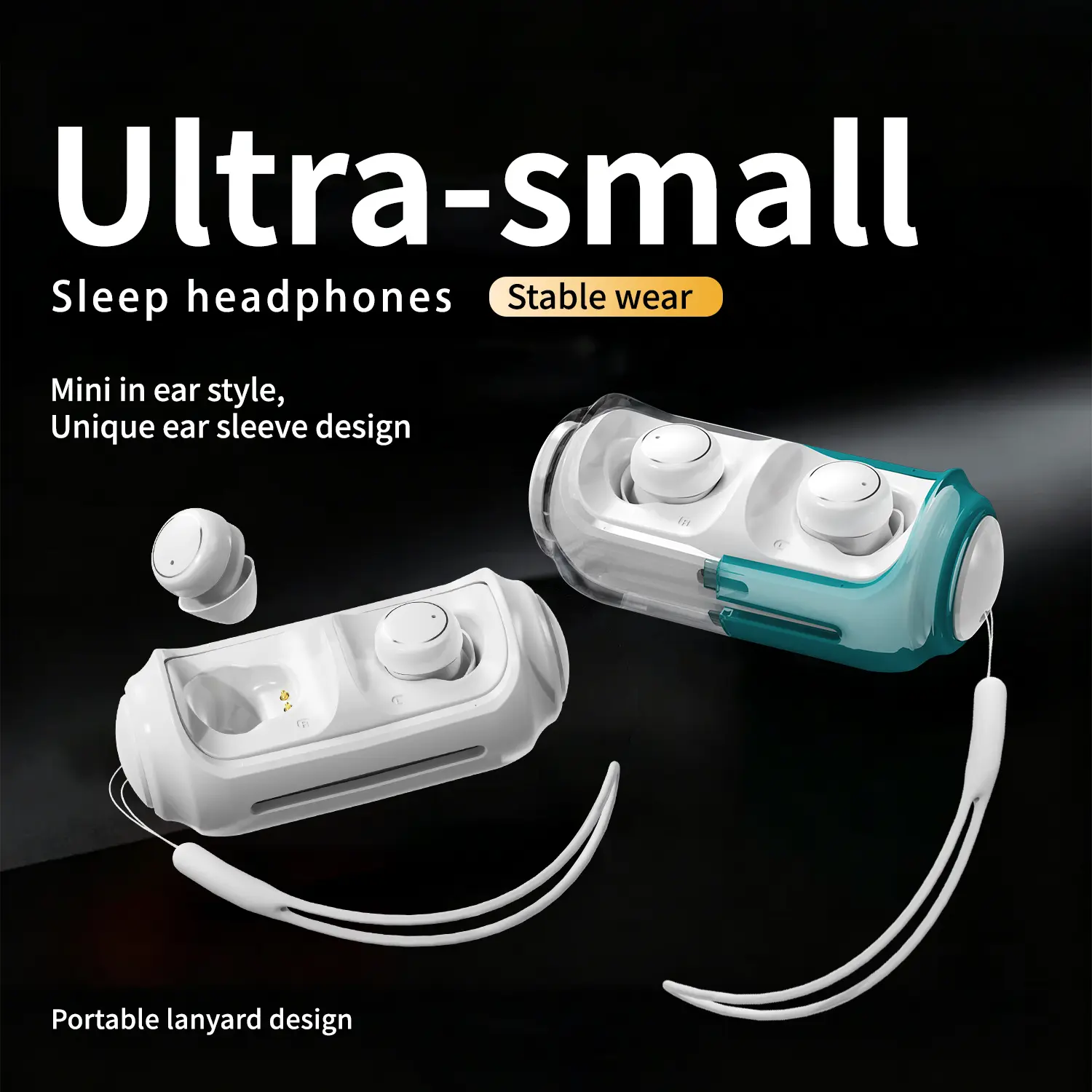 INSONIXN Mini Wireless Bluetooth 6.0 In-Ear Earbuds, Water Resistant Compact Design with 360° Rotating Charging Case, ENC Noise Cancellation, Ergonomic Sports Earphones for Gym, Side Sleep, Cellphones Compatibility, 50Hz-45kHz Frequency Response