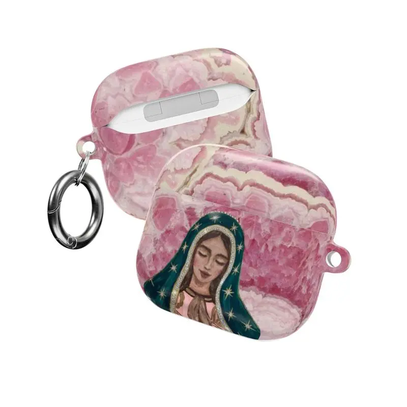 Pink Virgin Mary Airpod Case - Pink Blessed Mary Airpod Case for Airpod 1 2 3 4, gift