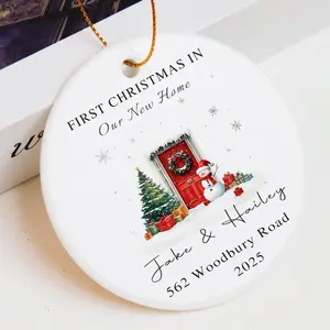 Custom New Home Ornament 2025,Our First Christmas in New Home Ornament,,Happy New Home Gift,New Home Decor,Newlywed Gift.