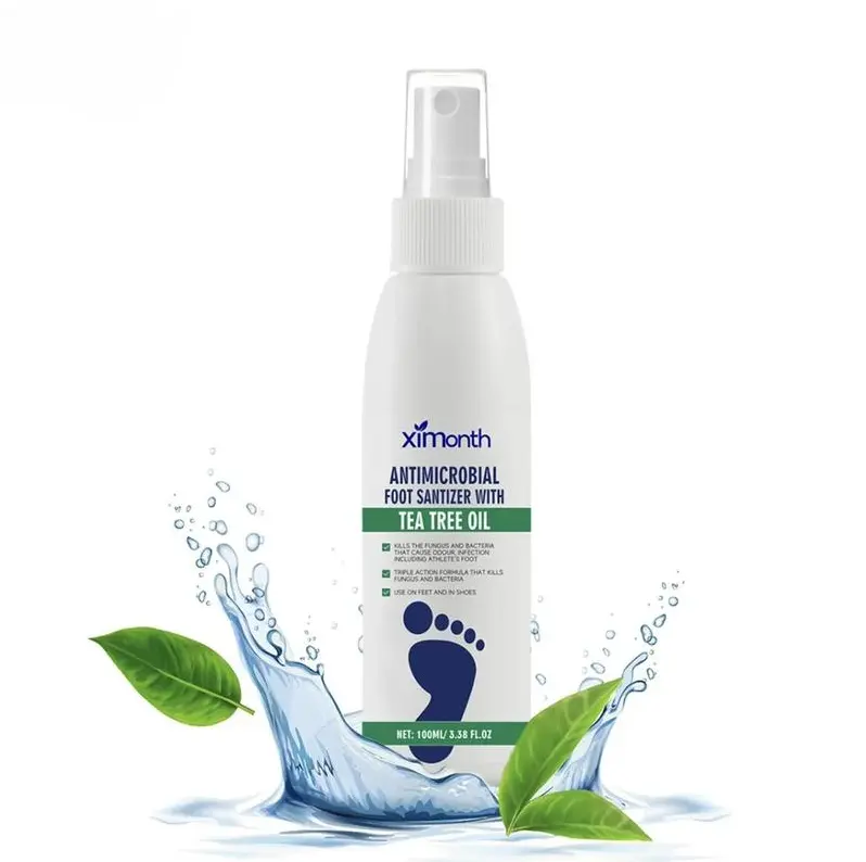 Tea Tree Oil Foot Spray - Plantar Moisturizing Deodorant for Odor Control & Dry Feet Care, Natural Foot Sanitizer with Antifungal Properties, Clear Foot Sanitizer Spray,for Foot & Shoe Freshness