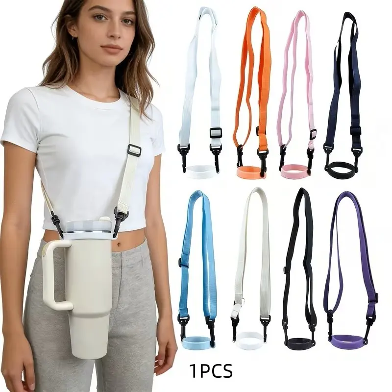 Adjustable Water Bottle Strap, Shoulder Crossbody Carry Strap for 8-40oz Bottles, Handheld Handle Lanyard, Perfect for Sports & Daily Use