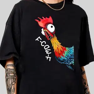 F-Caw-F Hei Hei Chicken Meme Shirt, F Caw F Hei Hei Moana Shirt, Funny F-Caw-F Raven Crow Tee, Rooster Shirt, Disneyland Shirt