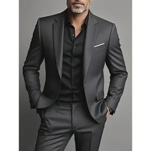 Casual Two-Piece Men's Wedding Suit Design Party Groomsman Business Suit Men's Formal Wear Slim Fit Two-Piece Suit Men's Swallowtail Linen Suit rowdy cowboy uniforms