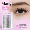VEYESBEAUTY Manga Anime Eyelash Set, Invisible Spike Fluffy Clusters, Thick Volume Cosmetic False Lashes for Beginners, Layered DIY Extensions - Salon, Daily Use