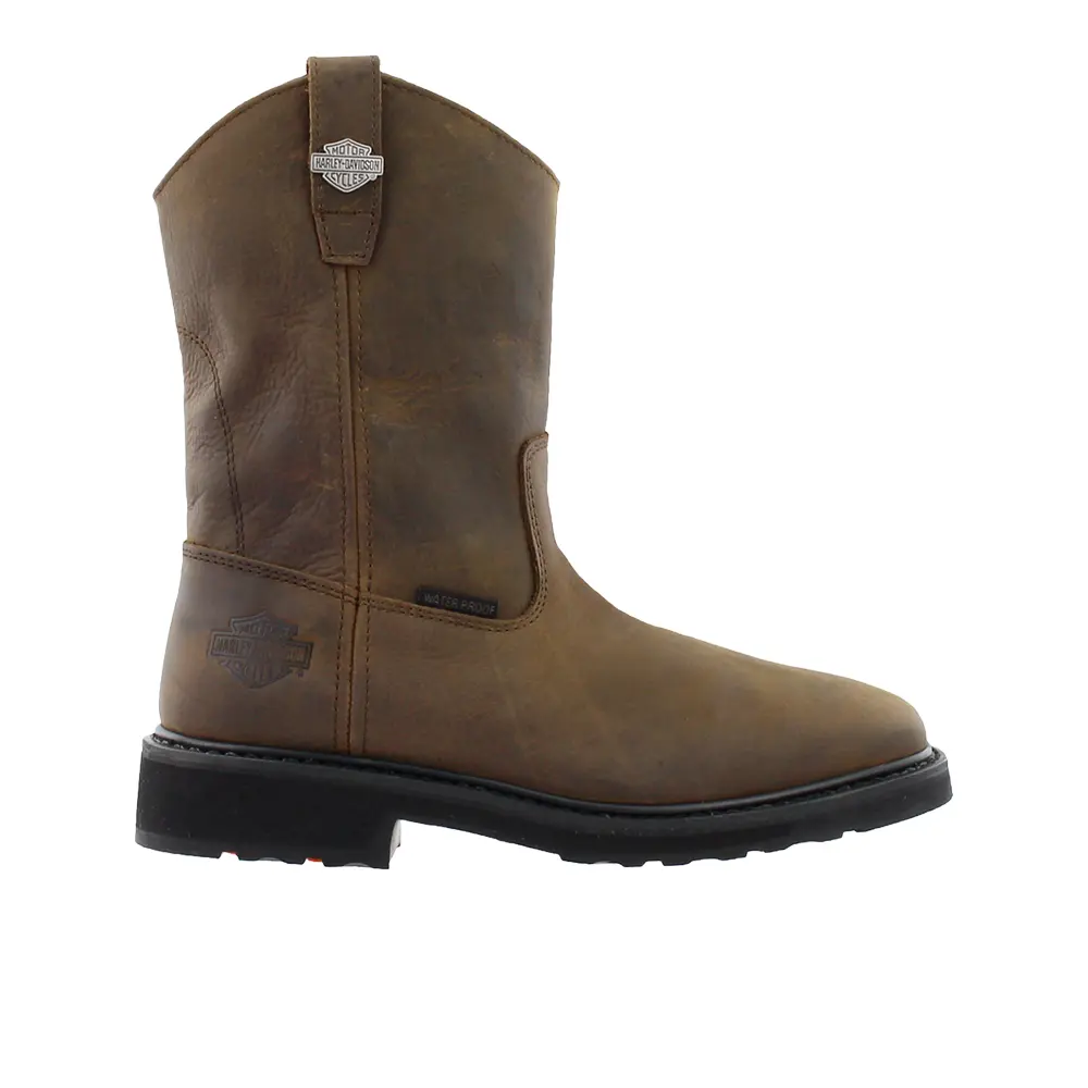 Harley-Davidson Footwear Mens Altman 10 Inch Waterproof Soft Toe  Work/Duty - Brown