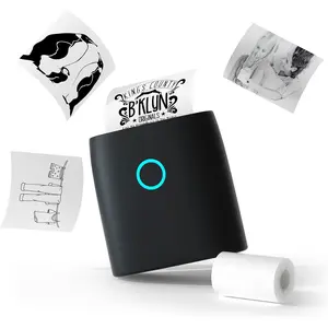 Sticker Printer, Mini Printer for ,  Thermal Sticker Maker Machine, Pocket Inkless Phone Printer for 's , Study Notes, Learning Assistance, Journal(Black)