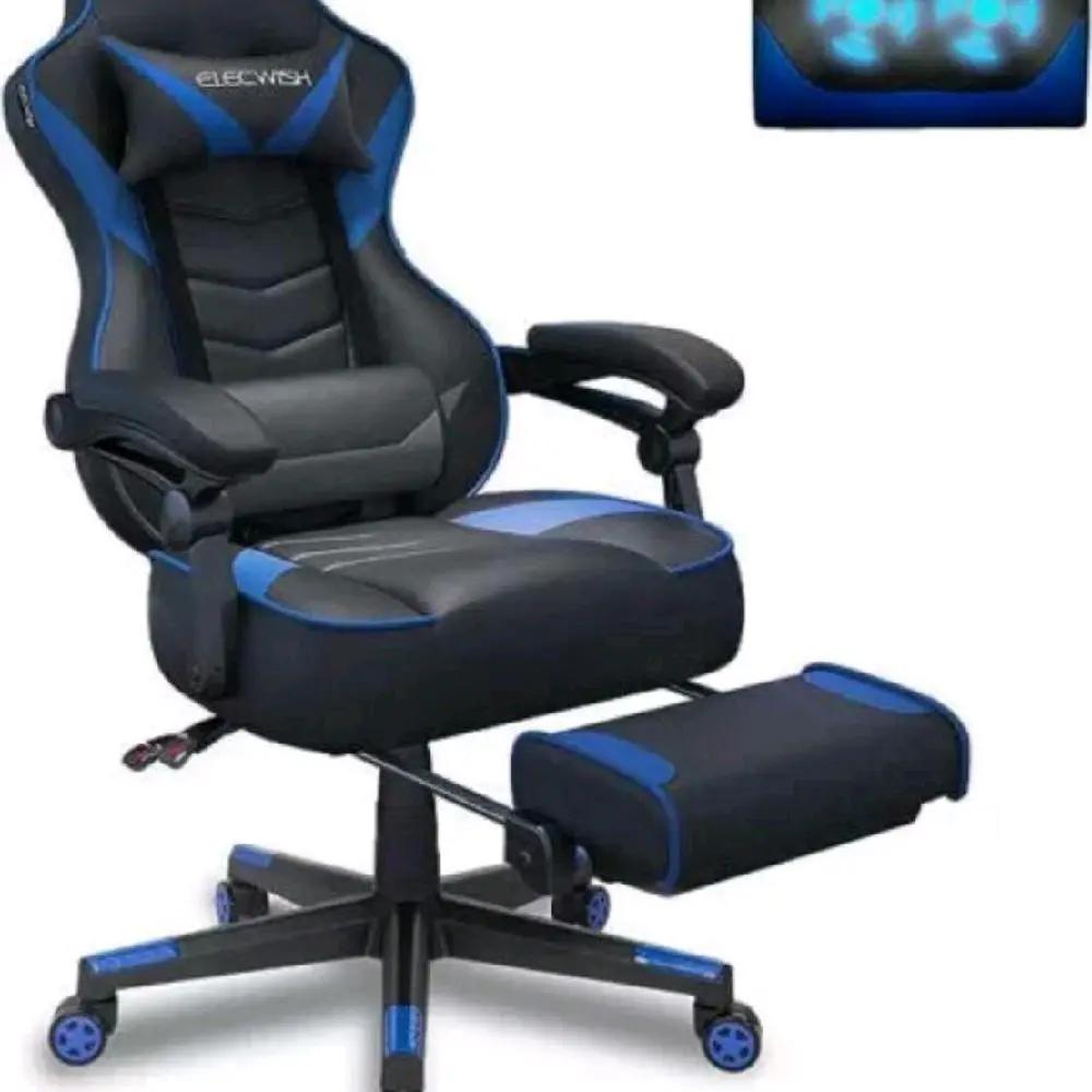 ELECWISH Gaming Chair Massage Swivel Office Chair Computer Seat wi...