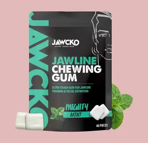 JAWCKO Ultra-Tough Jawline Chewing Gum | 15X Hardness for Stronger Jawline | Mighty Mint Flavor | 40 Pieces/Pack | Facial Fitness Mewing Gum | Chisel, Sculpt, Tone Your Jaw | Sugar-Free, Vegan