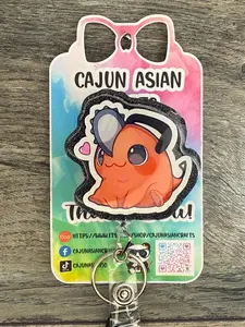 Anime Dog Inspired Badge Reel/ID Clip Retractable-(Alligator, Belt, MRI Safe, Carabiner Clips) & Non-Retractable Clips