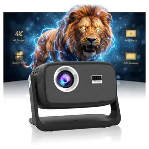 HLT Latest C5 Projector 800ANSI Auto Focus Dual WiFi6 4K Decoding BT5.2 Native 1920*1080P Android 11 Built-in Speaker Appstore Remote Control Home Theater
