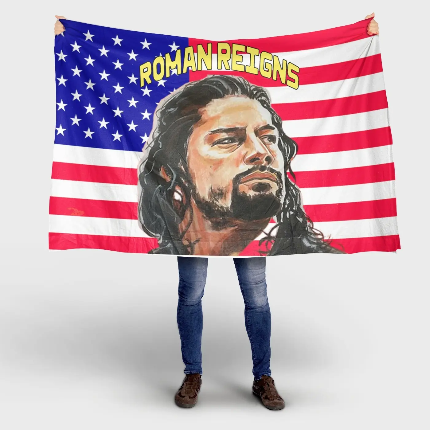 Roman Reigns Flag, OTC Flag, Pro Wrestling Flag, Wrestlemania Flag