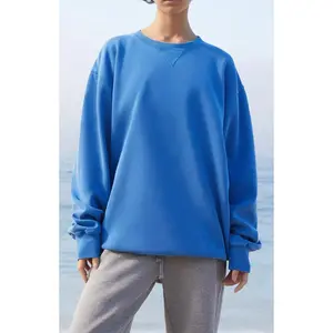 John Galt Women's Electric Blue Erica Oversized Crew Neck Sweatshirt