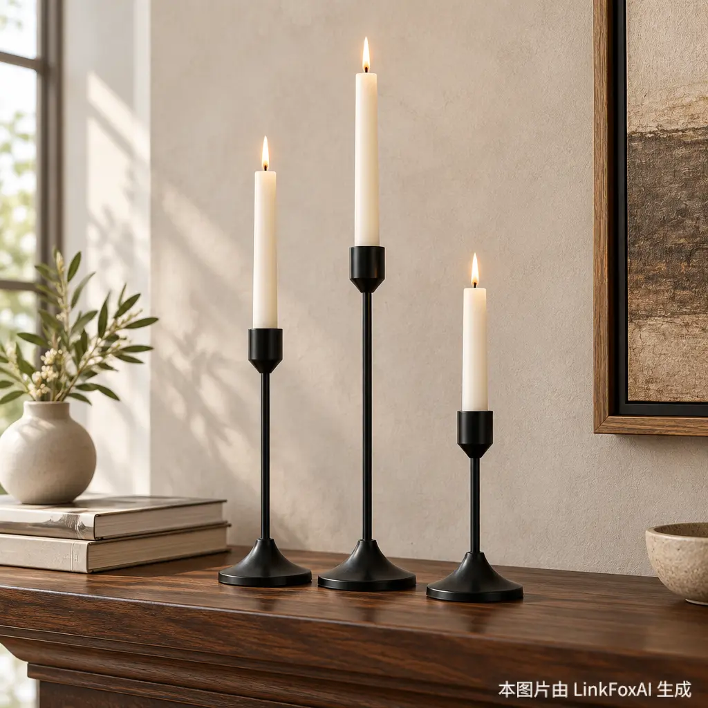 Elegant Black Candlestick Holders Set (3/6/12/24/30 Pieces) - Home Decor Table Centerpieces for Special Occasions