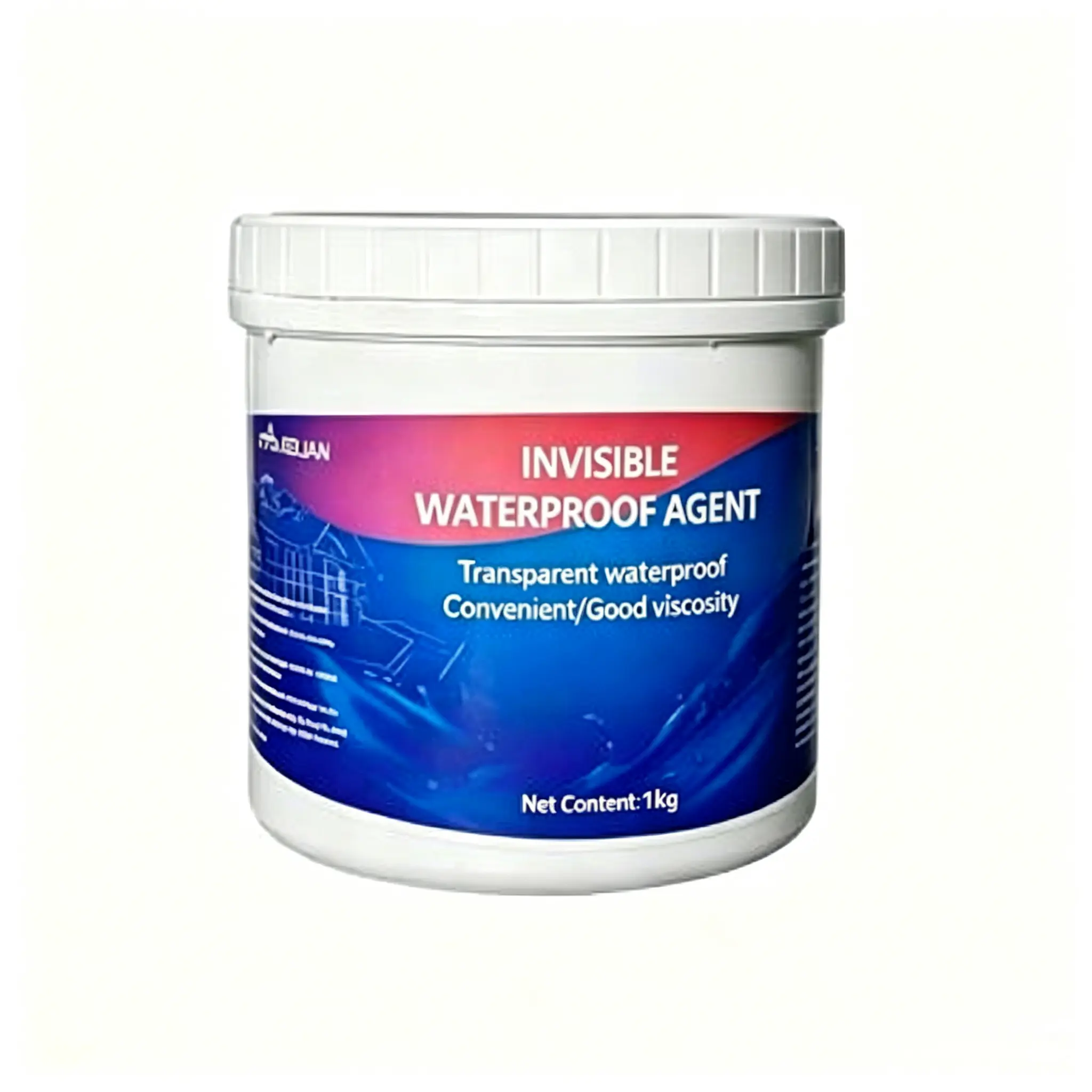 1kg Water-Based Professional Adhesive Sealant - Brush-Applicable, Self-Leveling, Invisible, Water-Resistant for Concrete Repairs, Foundation, Shed, Chimney, Skylight, Basement