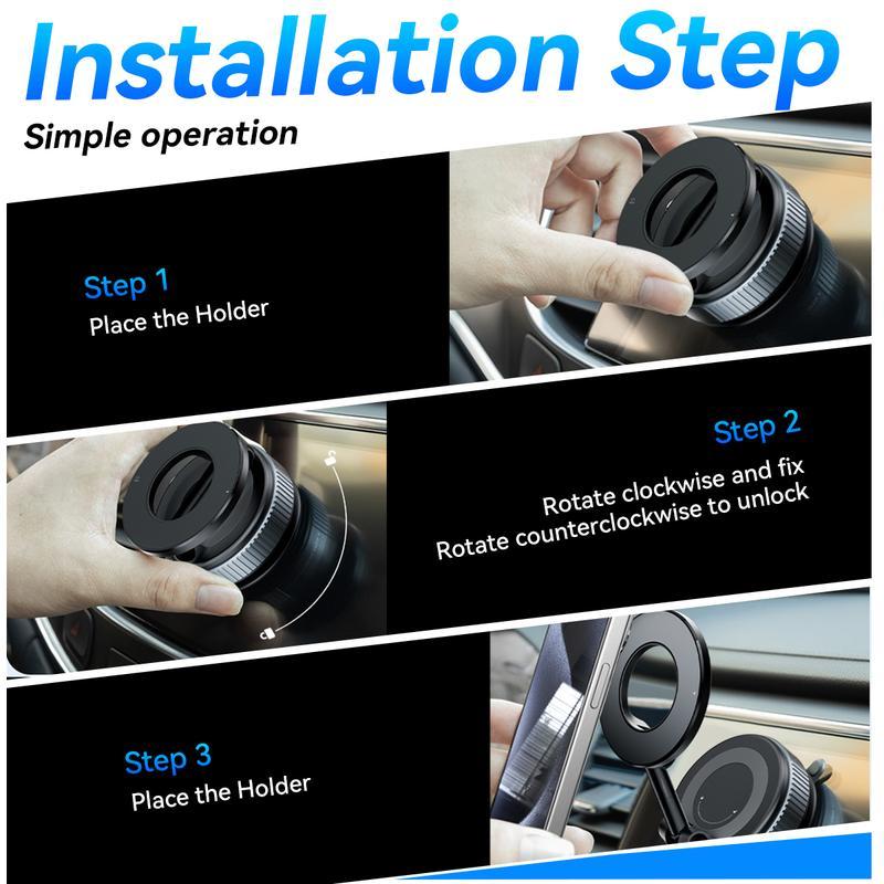 Magnetic Phone Holder for Car,Magnetic Phone Holder with Suction Cup, Vacuum Car Mount for iPhone 17 16 Pro Max,Phone Holders for Your Car Magnetic