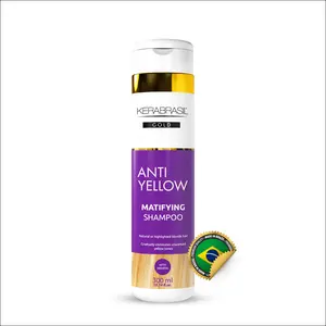 Kerabrasil Antiyellow Shampoo 300ml – Neutralizes Brassy Tones, Enhances Cool Blonde, Deep Hydration for Color-Treated & Natural Hair – Pearlized Finish for Radiant Look