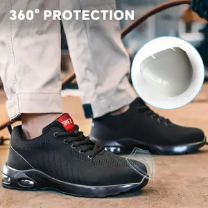 SPIEZ  Men's Breathable Safety  safety sneakers: composite toe, ideal for long-standing workers &Lightweight Breathable(013)