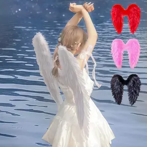 Angel Feather Wings Party Costume Props, Multiple Colors & Sizes, Scene Decoration, Kids Adult Fashion Show Performance