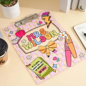 Custom Teacher Name Clipboard, Teacher Acrylic Clipboard, Personalized Teacher Appreciation Gift, Back To School Gift