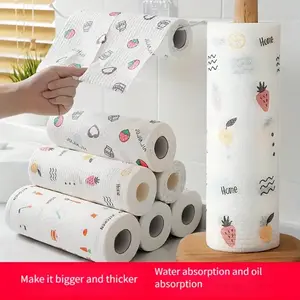 50 Pieces/100 Pieces Lazy Cleaning Cloth, High-Quality Absorbent Paper Towels, Multi-Layer Disposable Kitchen Rolls, Wet And Dry, Suitable For Kitchens And Parties