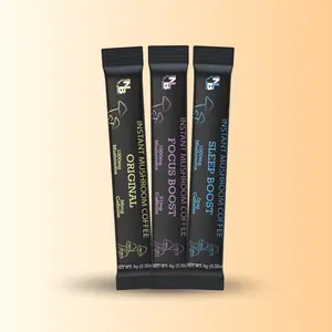 Concentration 3 Stick Sampler of Instant Mushroom Coffee with Collagen – Try Original, Focus, and Sleep Boost in One Convenient Pack