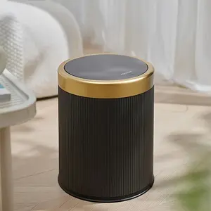 2026 latest guest bathroom double bucket deodorant press trash can - household press trash can living room kitchen bathroom toilet large capacity high value light luxury storage bucket with lid