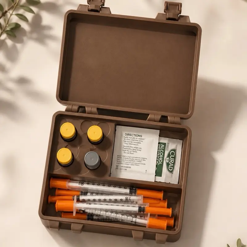 SnapLock Insulin & Peptide Storage Case | Zepbound, Mounjaro & Tirzepatide Organizer | Travel Medication Box