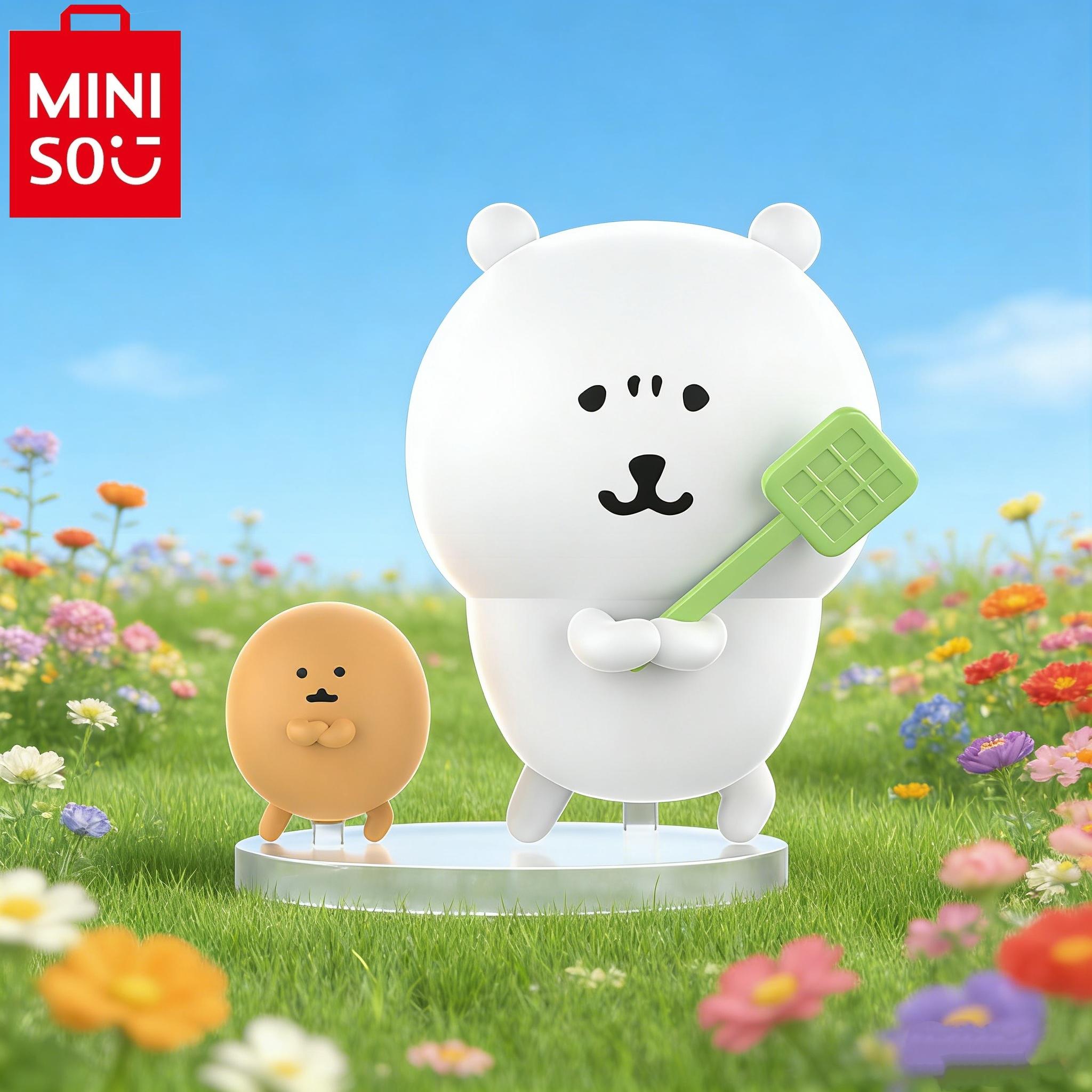 MINISO Joke Bear & Mole Potato Cake Mystery Blind Box, Adorable Collectible Figurine Toy, Surprise Gift for Birthday & Holiday