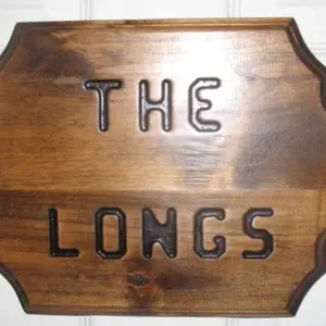 Family Name Plaque - Personalized Wooden Sign for Home Decor - The Longs Design - Customizable Name Option