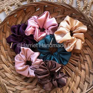 Handmade Extra Large Silky Satin Hair Scrunchie - 16 Colors! jumbo, oversized, hair accessories, pony tail holder