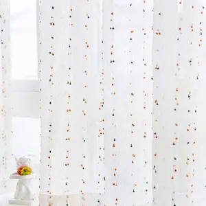 Rainbow Polka Dot Curtain, Elegant Design for Privacy & Light Control, Perfect for Living Room & Bedroom Decor, Stylish Home Accessory