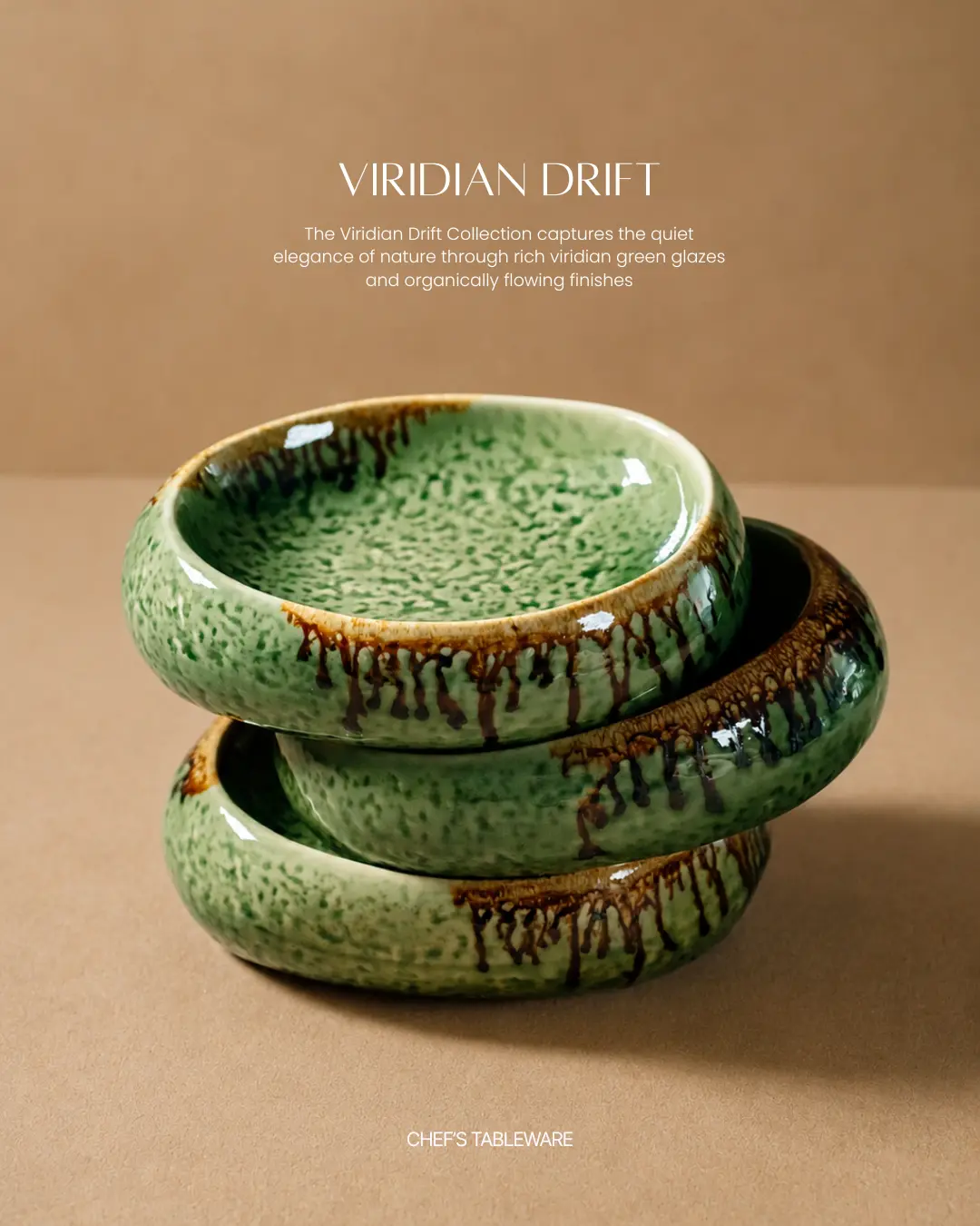 Viridian Drift Donut Bowl | Signature Handmade Stoneware Collection