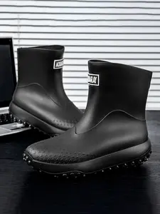 Men's Spring Waterproof Mid-Calf Rain Boots, Soft Fishing Outdoor Adventure Gear, Hiking Stream Traversing Garden Work Shoes