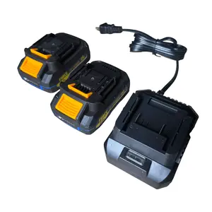 Steel Force 1820 18V Compact Lithium-Ion 2.0Ah Battery Twin Pack and Charger Compatible with Makita Tools