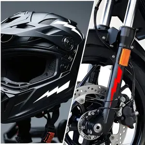1SET Multi-color Reflective Lightning Car Sticker, Car Decals, Motorcycle Stickers, Car Body Decoration, Upgrade Vehicle's Night Safety & Style, Reflective Design Reduces Monotony, Show Safety