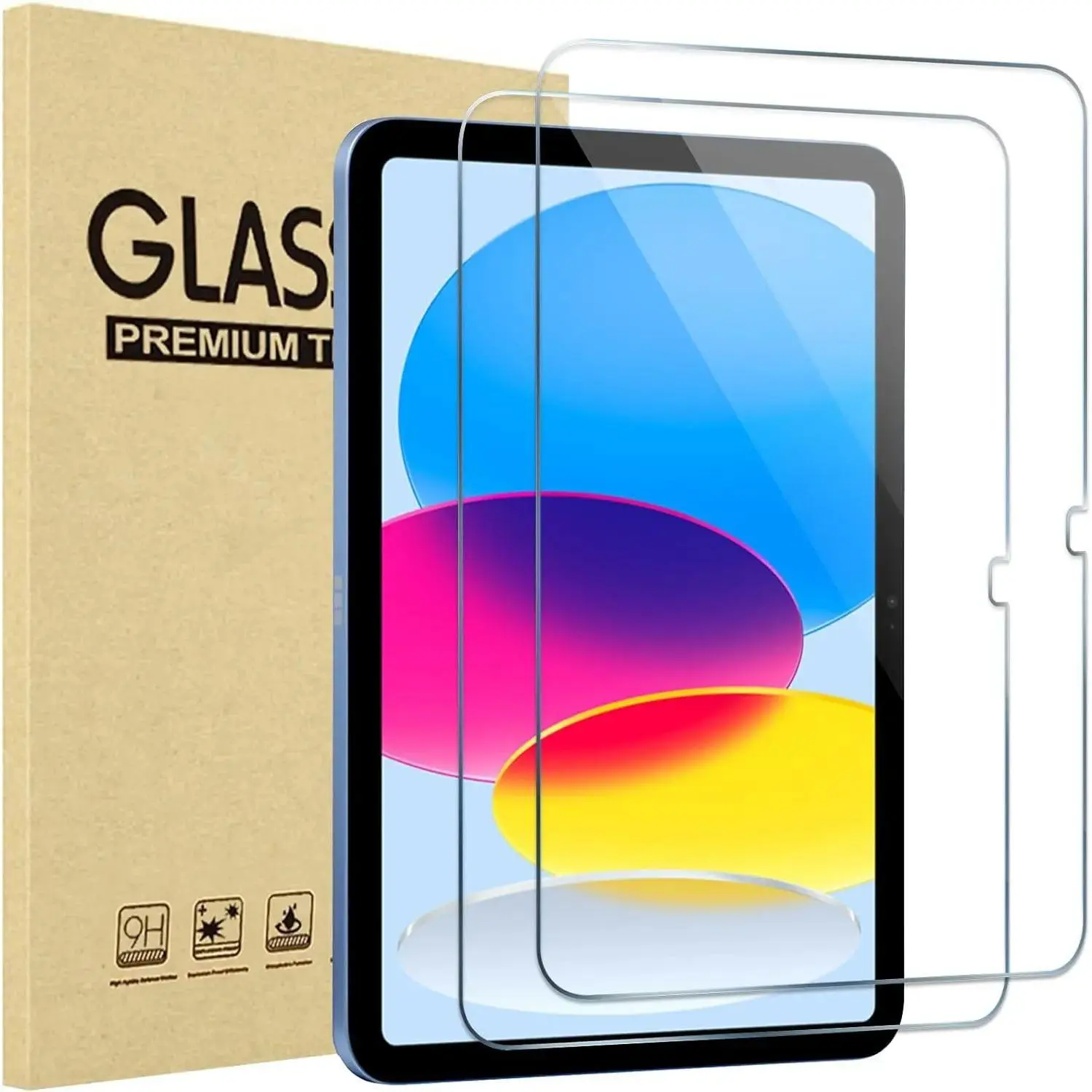 2 Pack Screen Protector for 2025 iPad A16 11-inch 11th Generation/iPad 10th 10.9 2022, Tempered Glass Film Guard for iPad 10 -Clear