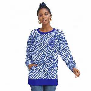 Zeta Phi Beta Side Split O-neck Sweatshirt