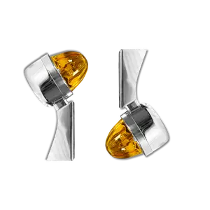 Watermelon Mirror Angled Brackets Polished Stainless Steel