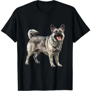 Norwegian Elkhound Dog Breed Graphic T-Shirt
