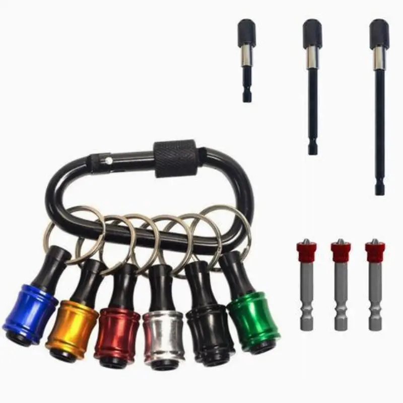 6-Piece Colorful Socket Extension Tool Set with 3 and 3 Screwdriver Bits, Portable Multi-Functional Tools for Outdoor Climbing, Multitool Set, Outdoor Multifunctional Tools, Toolkit, Interchangeable Tools, Portable Work Tools