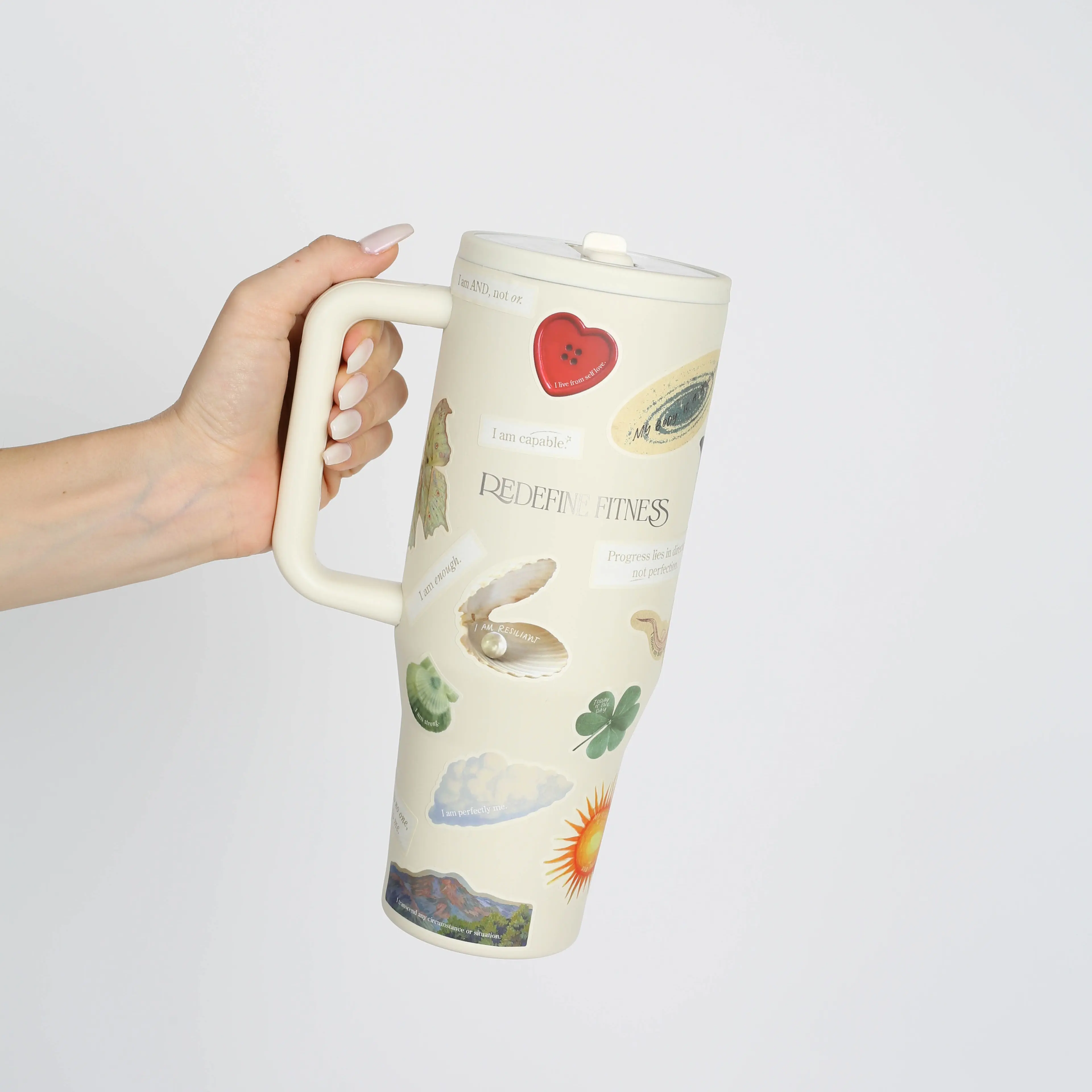 Redefine Fitness x Vulnerability is Cool Affirmation Bottle | 40oz for Self-Love & Mental Health | Kelsey Wells Limited Edition Water Bottle