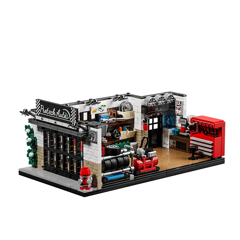 1047pcs Garage Building Blocks Model, Racing Series Model kit Collection, Home Decoration Model, Suitable for Gifting! ideal choice for Christmas/ Birthday/ Halloween/ New Year gifts