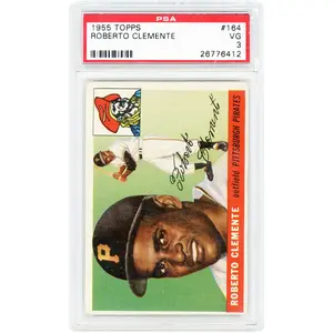 Roberto Clemente Pittsburgh Pirates 1955 Topps #164 PSA Authenticated 3 Rookie Card - Fanatics Authentic Certified