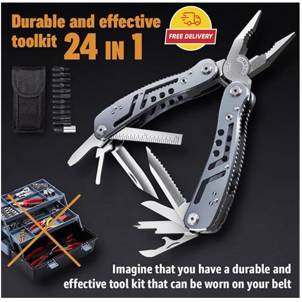 Multifunctional Foldable Pliers Set, Portable Home Outdoor Stainless Steel Tool, Repair Tail Lock Pliers, Safety Wire Pliers, Durable and Versatile