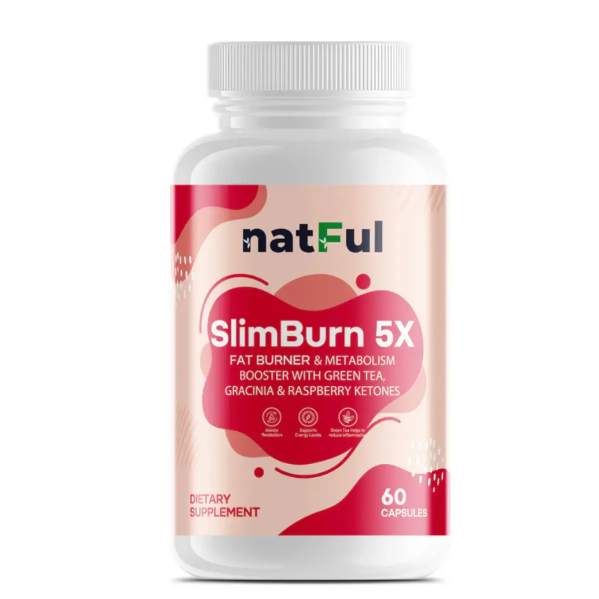 Metabolism Booster with Green Tea, Garcinia & Raspberry Ketones – 60 Capsules Dietary Supplement