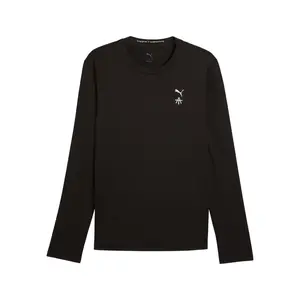 PUMA Mens X Alex Toussaint Cloudspun Crew Neck Long Sleeve Athletic Casual Tops Casual - Black