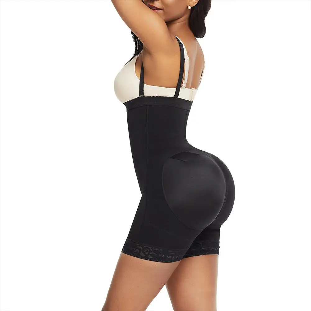 Shapewear detachable Body cpmpression Shaper Black with zipper Womenswear Adjustable